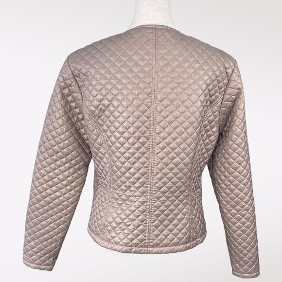 Jolmar Metallic Quilted Zip Jacket Blush Lightweight Bomber Style Small - Picture 5 of 10